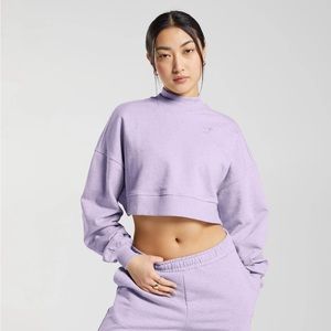 Cropped top sweater lilac color
